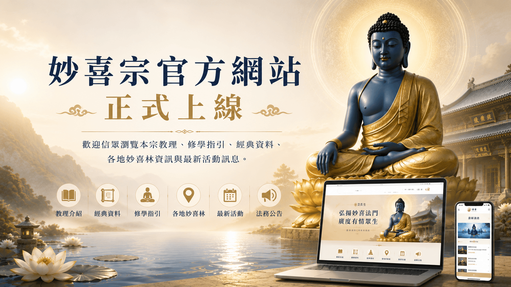 妙喜宗官方網站正式啟用