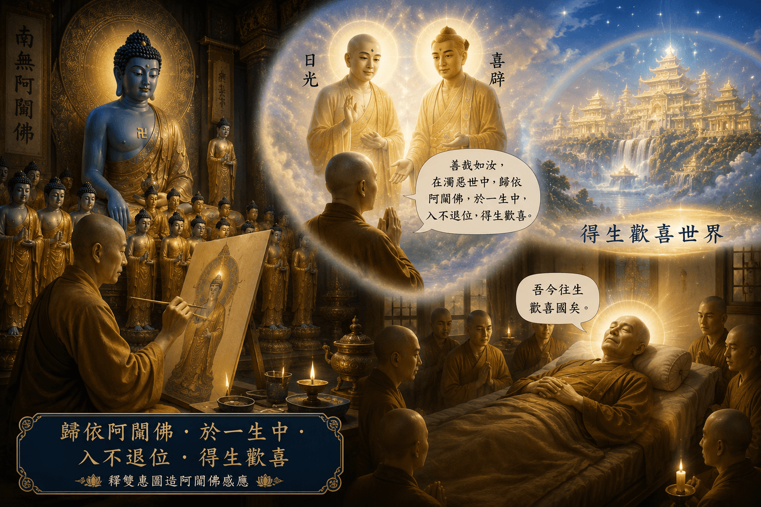 釋雙惠造像、夢中感應、妙喜世界與安然往生