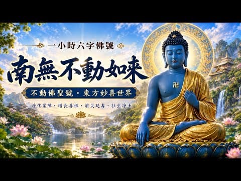 南無不動如來》一小時六字佛號|不動佛聖號|東方妙喜世界|莊嚴念佛共修